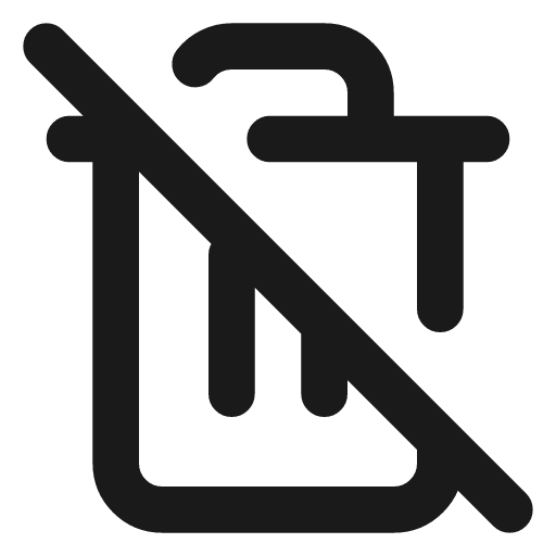 Trash off icon, line style, from Lucide