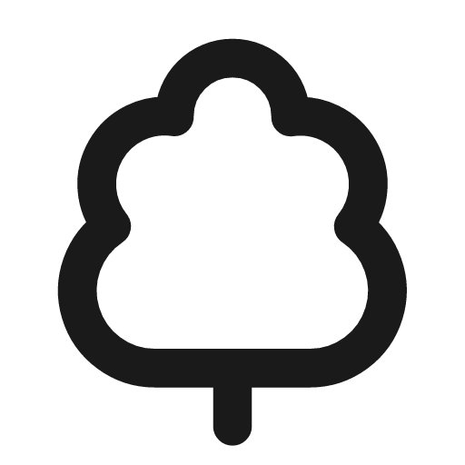 Tree deciduous icon, line style, from Lucide
