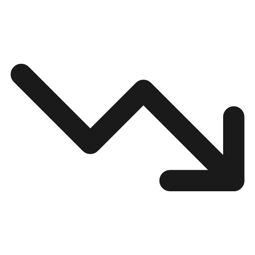 Trending down icon, line style, from Lucide