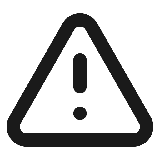 Triangle alert icon, line style, from Lucide