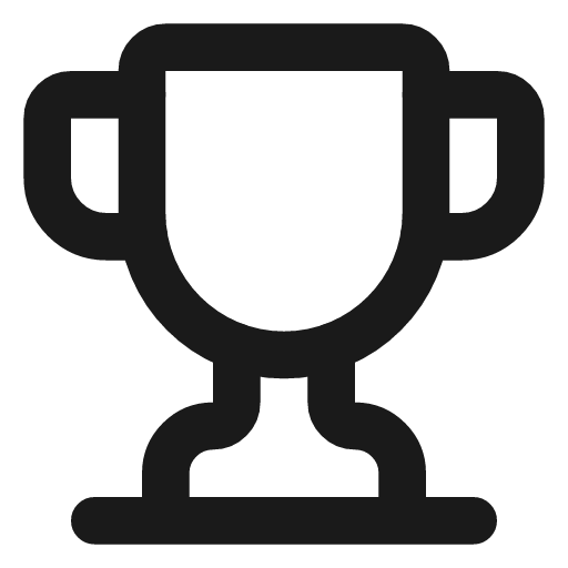 Trophy icon, line style, from Lucide