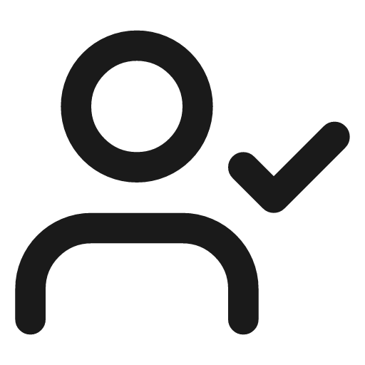 User check icon, line style, from Lucide