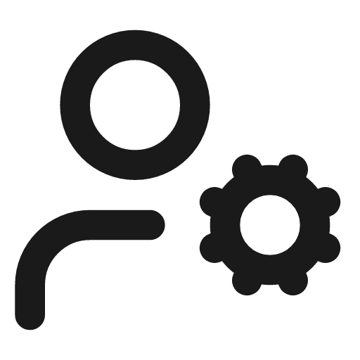 User cog icon, line style, from Lucide