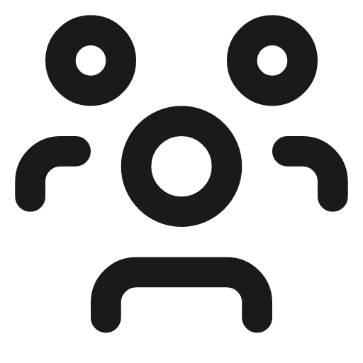 User group icon, line style, from Lucide