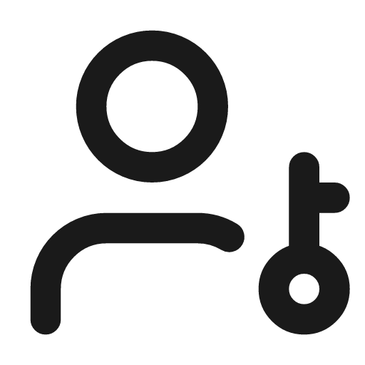 User key icon, line style, from Lucide
