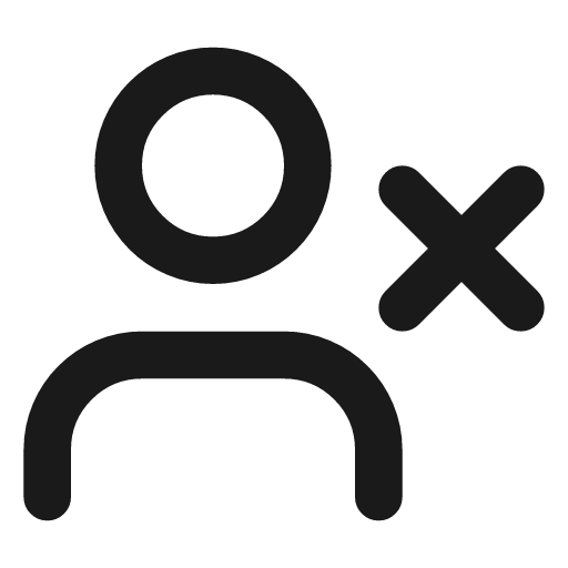 User x icon, line style, from Lucide