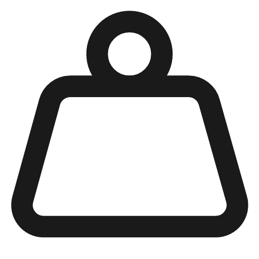 Weight icon, line style, from Lucide
