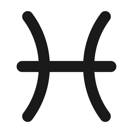 Zodiac pisces icon, line style, from Lucide