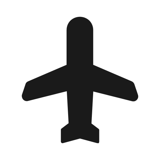 Aeroplane fill icon, filled style, from Mage Icons