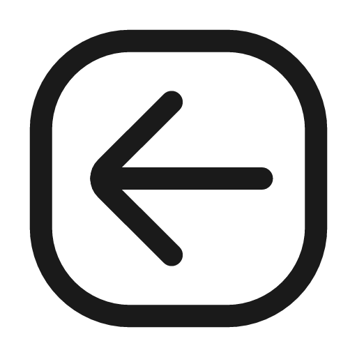 Arrow left square icon, line style, from Mage Icons