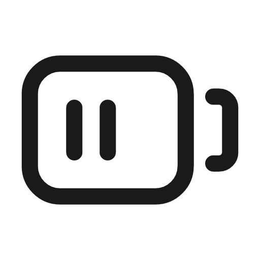 Battery half icon, line style, from Mage Icons