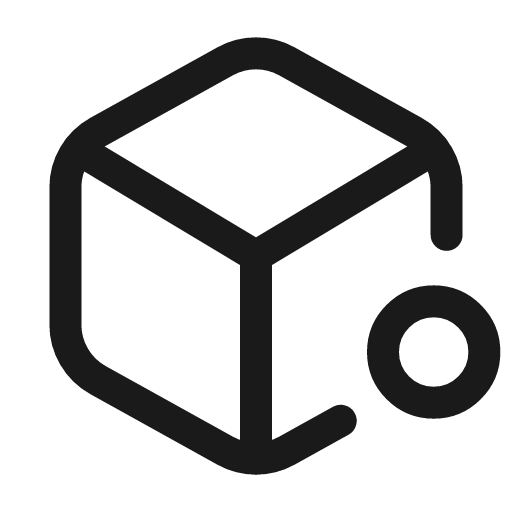 Box 3d notification icon, line style, from Mage Icons