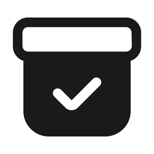 Box check fill icon, filled style, from Mage Icons