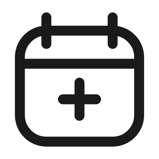 Calendar plus icon, line style, from Mage Icons