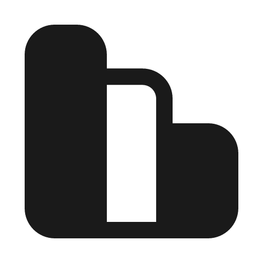 Chart down b fill icon, filled style, from Mage Icons
