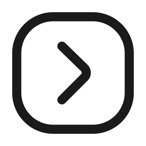 Chevron right square icon, line style, from Mage Icons