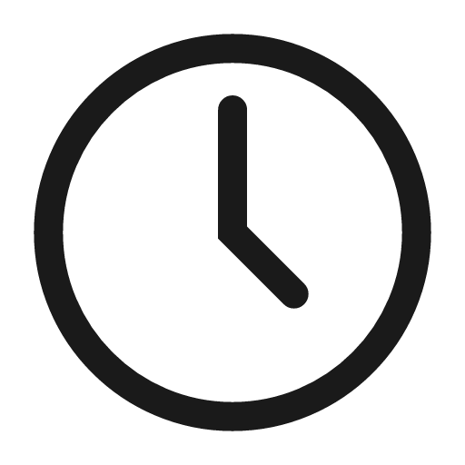 Clock icon, line style, from Mage Icons