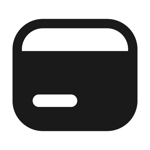 Credit card fill icon, filled style, from Mage Icons