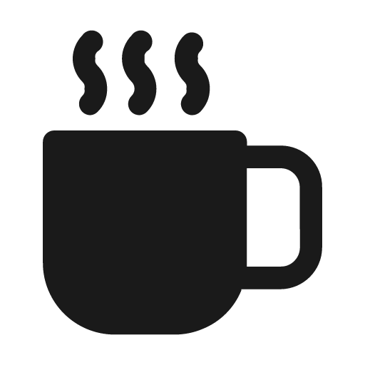 Cup hot fill icon, filled style, from Mage Icons