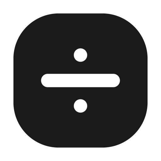Divide square fill icon, filled style, from Mage Icons