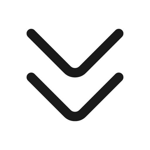 Double arrow down icon, line style, from Mage Icons