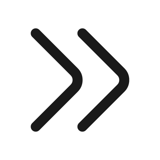 Double arrow right icon, line style, from Mage Icons