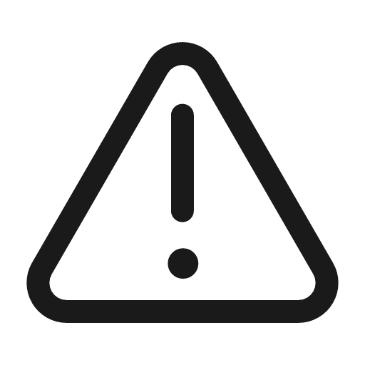 Exclamation triangle icon, line style, from Mage Icons