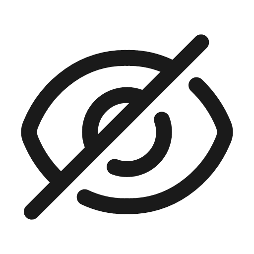 Eye off icon, line style, from Mage Icons