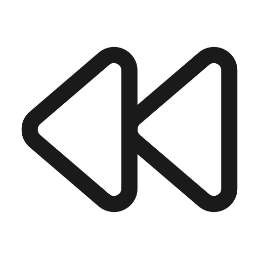 Fast forward back icon, line style, from Mage Icons