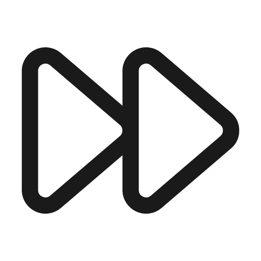 Fast forward icon, line style, from Mage Icons