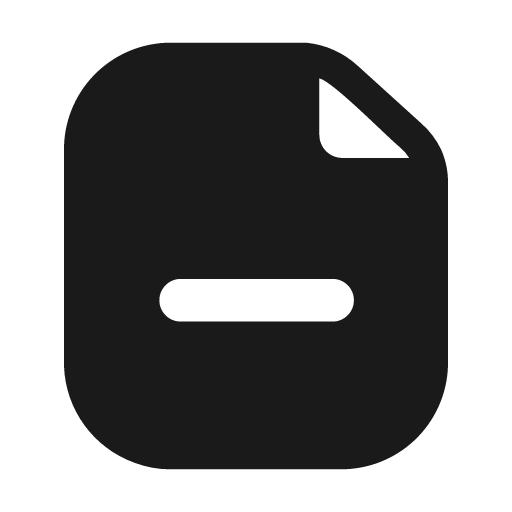 File minus fill icon, filled style, from Mage Icons