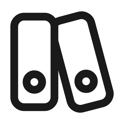 File records icon, line style, from Mage Icons