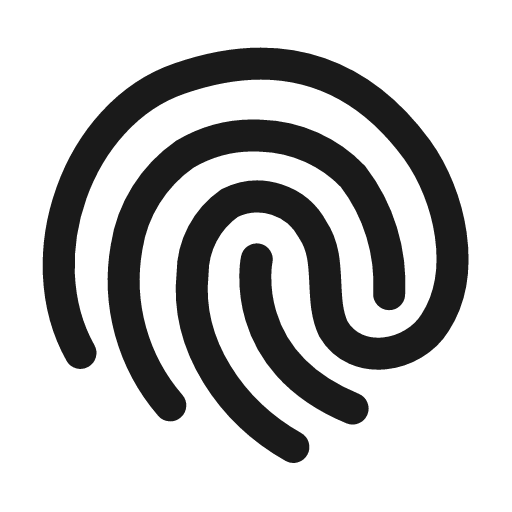 Fingerprint minimal icon, line style, from Mage Icons