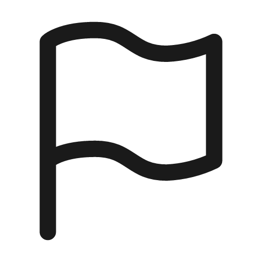 Flag icon, line style, from Mage Icons