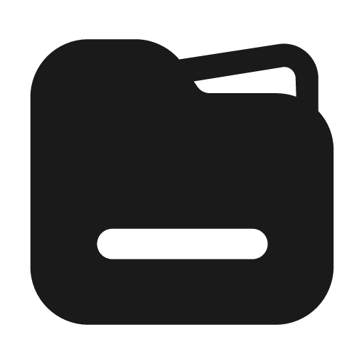 Folder open fill icon, filled style, from Mage Icons