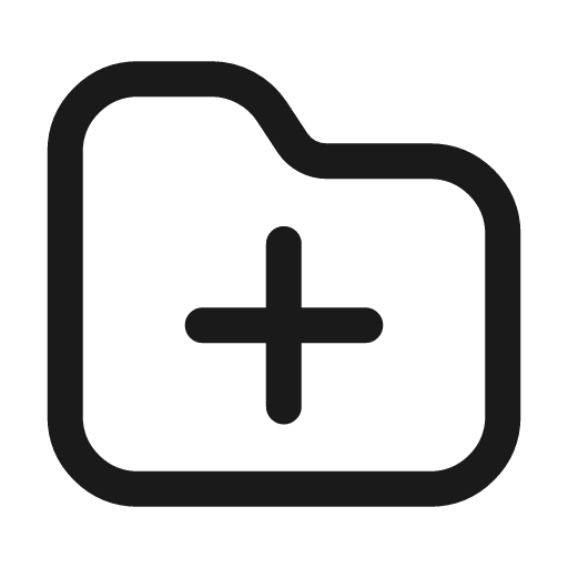 Folder plus icon, line style, from Mage Icons