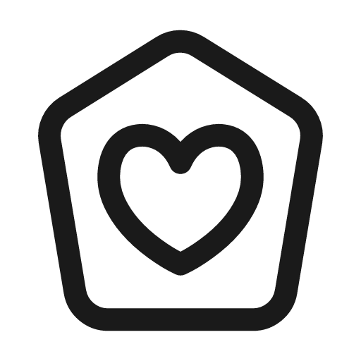 Home heart icon, line style, from Mage Icons