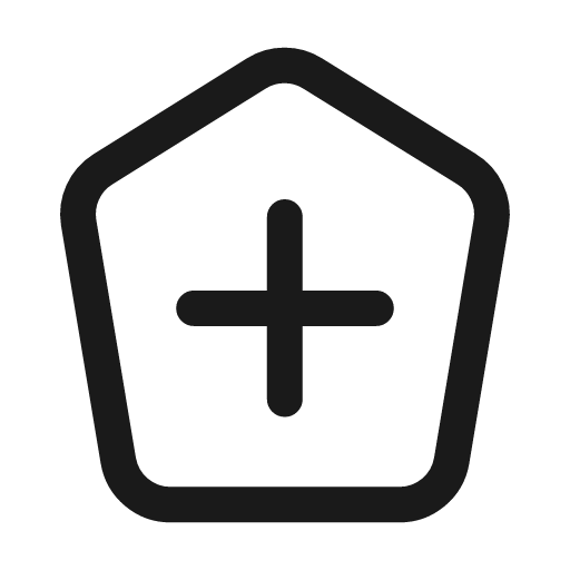 Home plus icon, line style, from Mage Icons