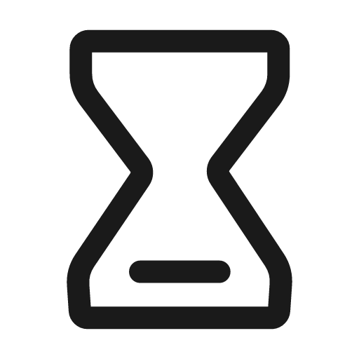 Hour glass icon, line style, from Mage Icons
