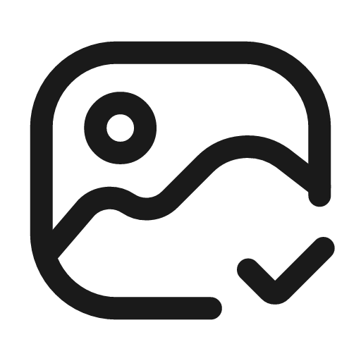 Image check icon, line style, from Mage Icons