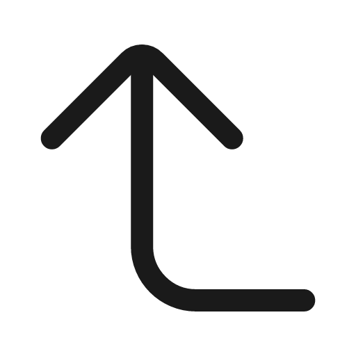 L arrow left up icon, line style, from Mage Icons