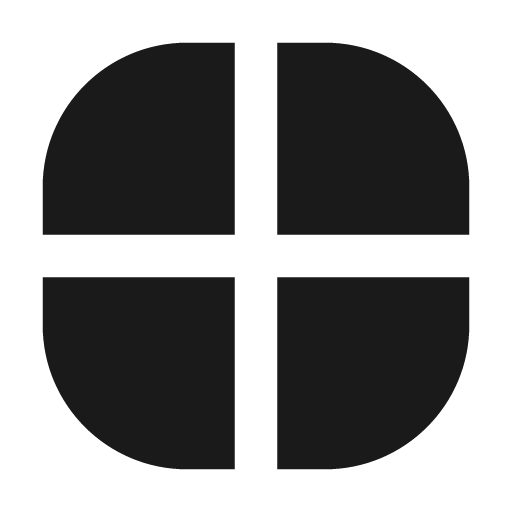 Layout grid fill icon, filled style, from Mage Icons