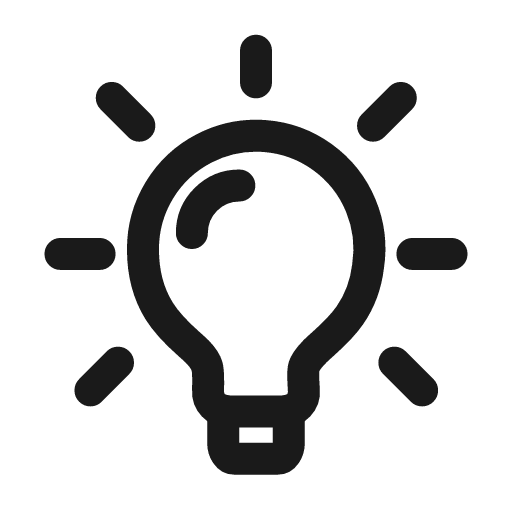 Light bulb icon, line style, from Mage Icons