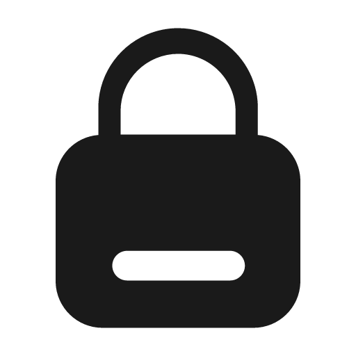 Lock fill icon, filled style, from Mage Icons