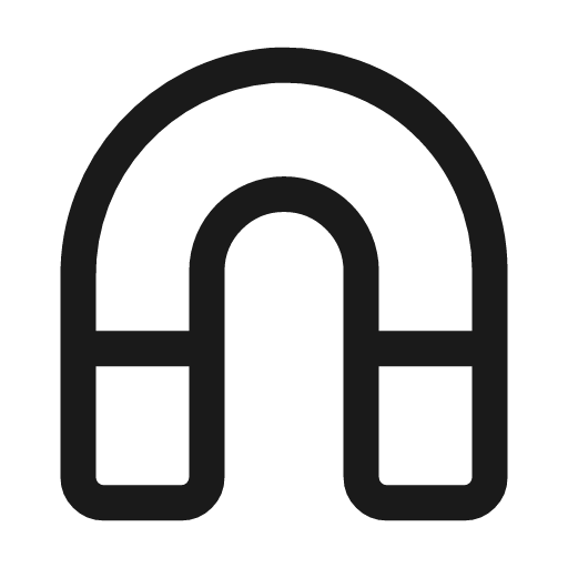 Magnet down icon, line style, from Mage Icons