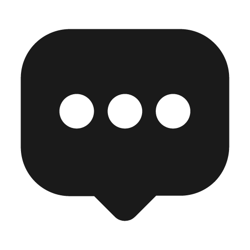 Message dots fill icon, filled style, from Mage Icons
