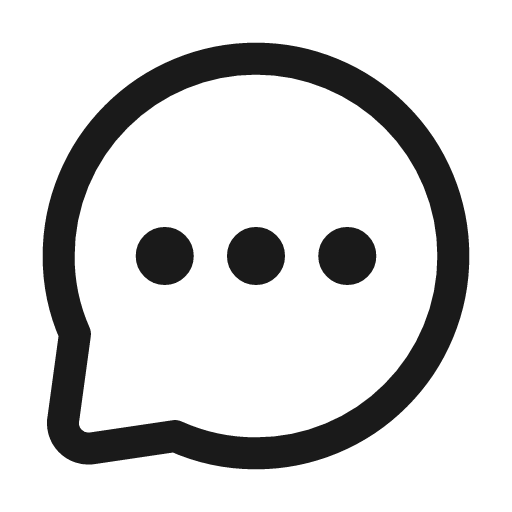 Message dots round icon, line style, from Mage Icons