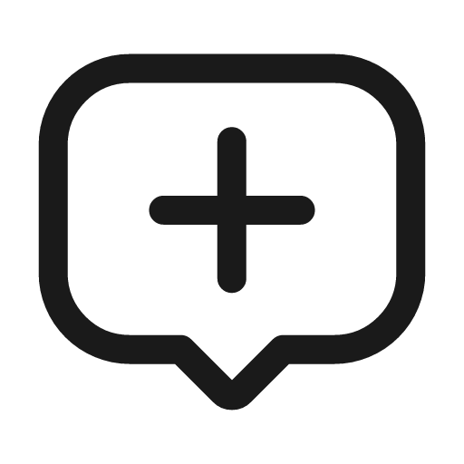 Message plus icon, line style, from Mage Icons