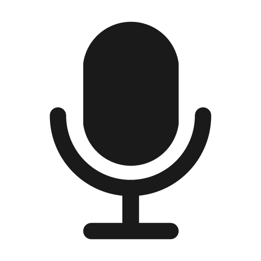 Microphone fill icon, filled style, from Mage Icons