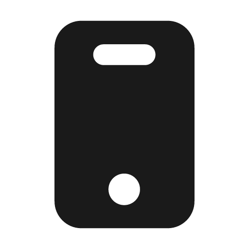 Mobile phone fill icon, filled style, from Mage Icons